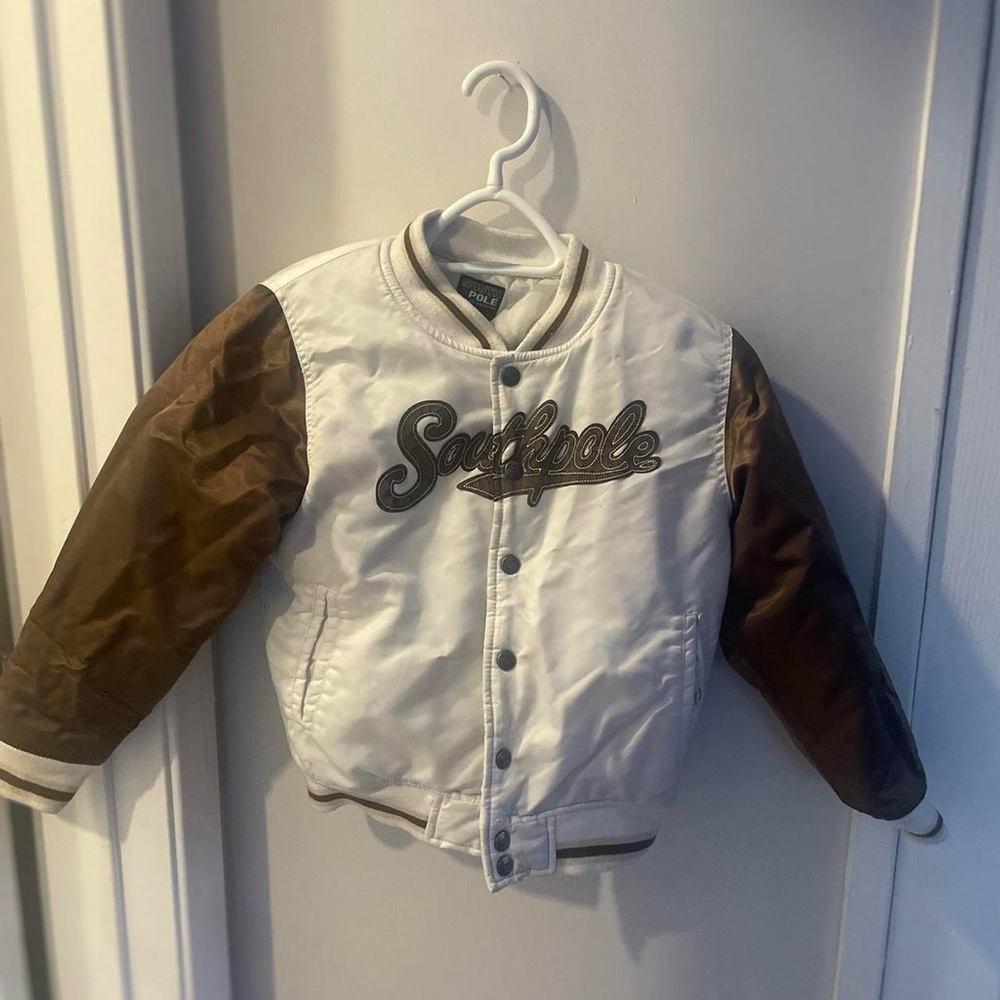 South Pole Kids White and Brown Jacket